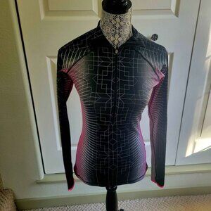 Nike Pro Hyperwarm Half-Zip Dri-Fit Printed Pullover Long Sleeve Top Small